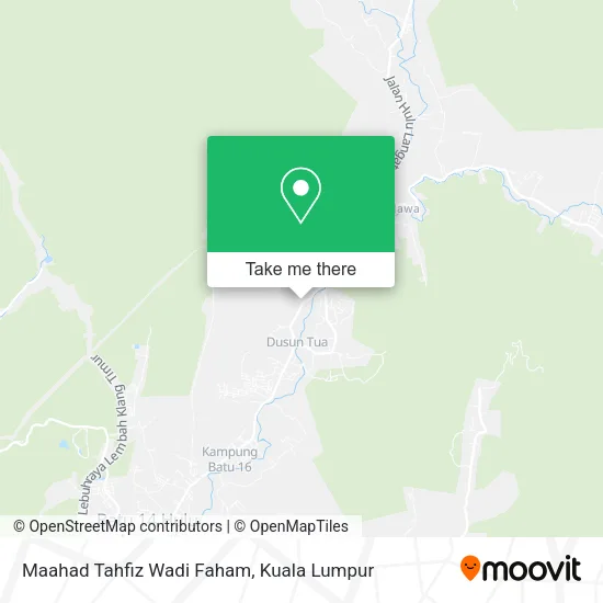 Maahad Tahfiz Wadi Faham map