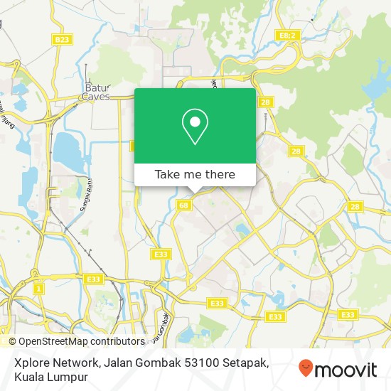 Xplore Network, Jalan Gombak 53100 Setapak map