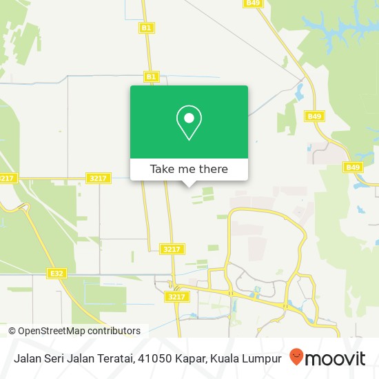 Peta Jalan Seri Jalan Teratai, 41050 Kapar