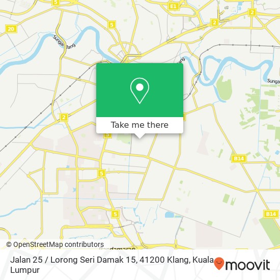 Peta Jalan 25 / Lorong Seri Damak 15, 41200 Klang