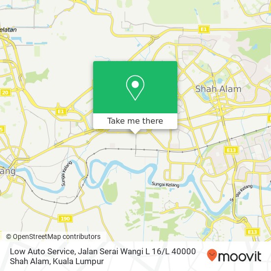 Peta Low Auto Service, Jalan Serai Wangi L 16 / L 40000 Shah Alam