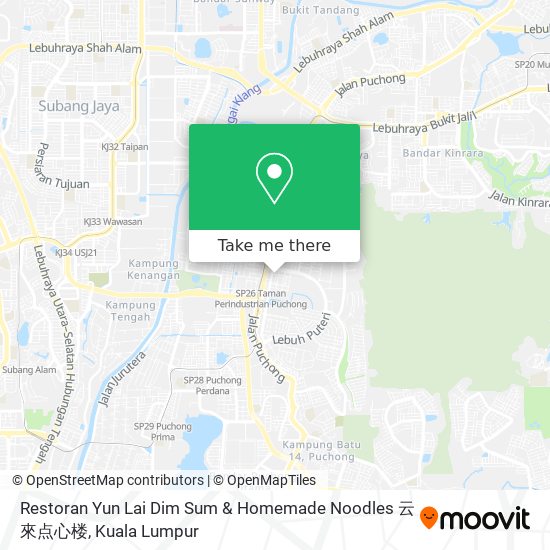 Restoran Yun Lai Dim Sum & Homemade Noodles 云來点心楼 map