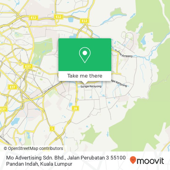 Mo Advertising Sdn. Bhd., Jalan Perubatan 3 55100 Pandan Indah map