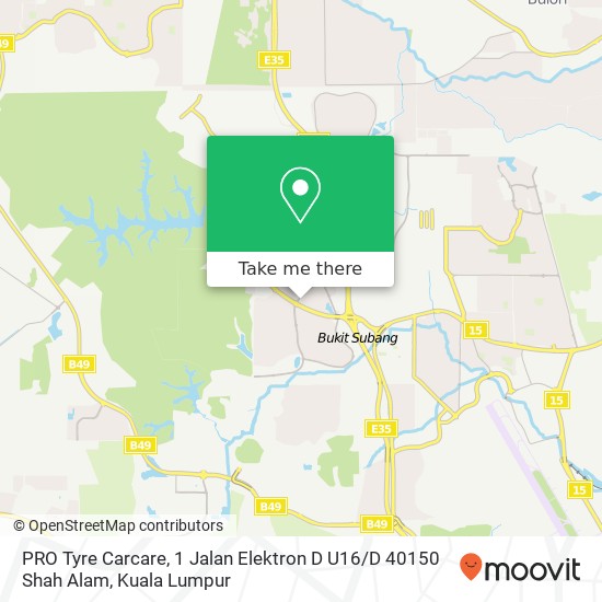 PRO Tyre Carcare, 1 Jalan Elektron D U16 / D 40150 Shah Alam map