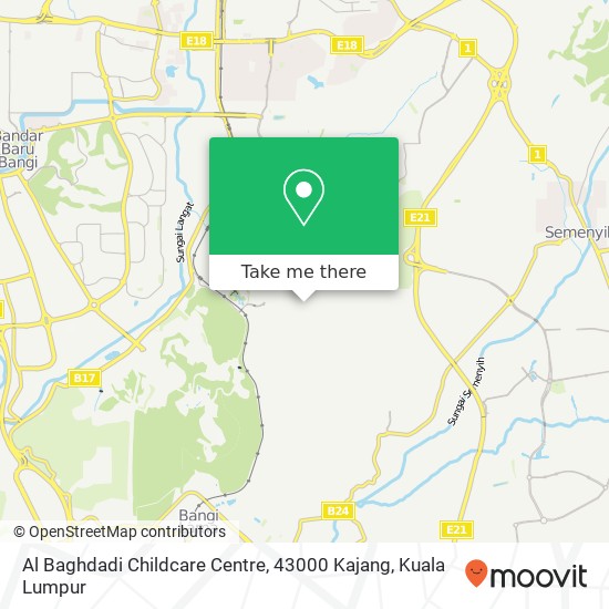 Peta Al Baghdadi Childcare Centre, 43000 Kajang