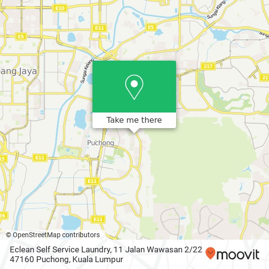 Eclean Self Service Laundry, 11 Jalan Wawasan 2 / 22 47160 Puchong map