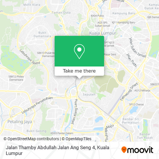 Jalan Thamby Abdullah Jalan Ang Seng 4 map