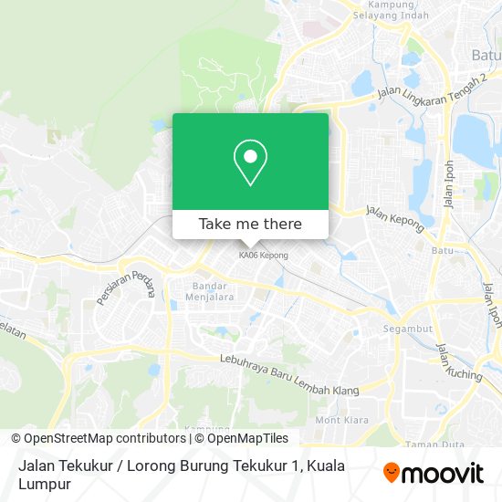 Peta Jalan Tekukur / Lorong Burung Tekukur 1