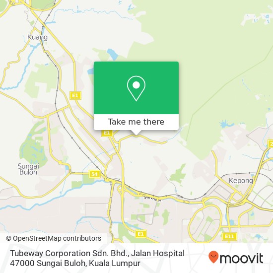 Tubeway Corporation Sdn. Bhd., Jalan Hospital 47000 Sungai Buloh map