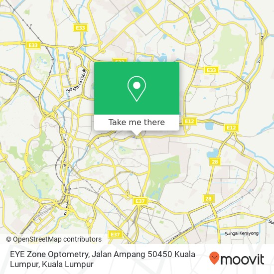 Peta EYE Zone Optometry, Jalan Ampang 50450 Kuala Lumpur