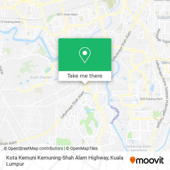Peta Kota Kemuni Kemuning-Shah Alam Highway