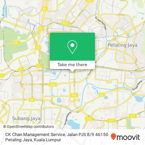 CK Chan Management Service, Jalan PJS 8 / 9 46150 Petaling Jaya map