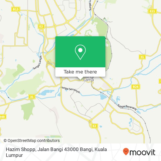 Hazim Shopp, Jalan Bangi 43000 Bangi map