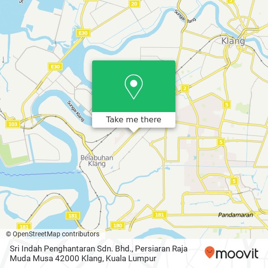 Peta Sri Indah Penghantaran Sdn. Bhd., Persiaran Raja Muda Musa 42000 Klang