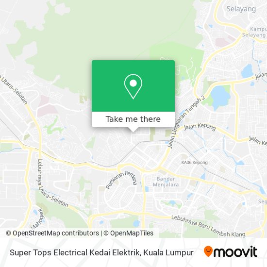 Peta Super Tops Electrical Kedai Elektrik