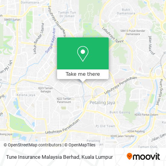 Tune Insurance Malaysia Berhad map