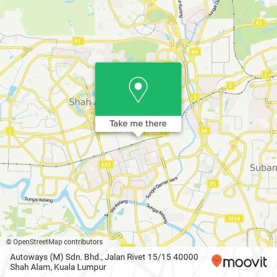 Autoways (M) Sdn. Bhd., Jalan Rivet 15 / 15 40000 Shah Alam map