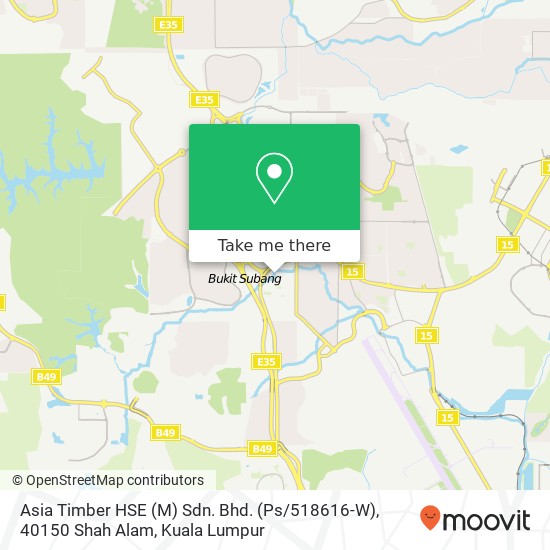 Peta Asia Timber HSE (M) Sdn. Bhd. (Ps / 518616-W), 40150 Shah Alam