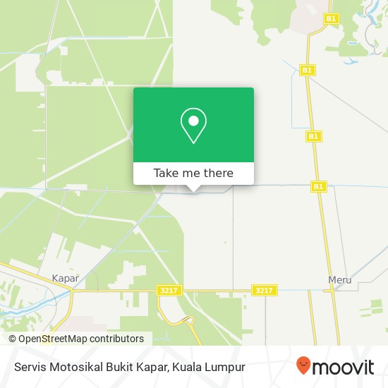 Peta Servis Motosikal Bukit Kapar, Jalan Iskandar 42200 Kapar