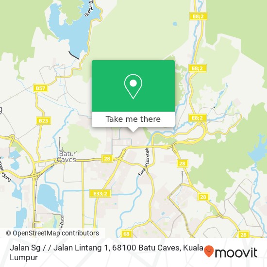 Peta Jalan Sg / / Jalan Lintang 1, 68100 Batu Caves