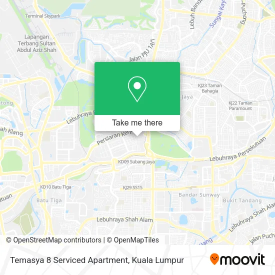 Peta Temasya 8 Serviced Apartment