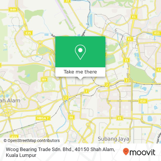 Wcog Bearing Trade Sdn. Bhd., 40150 Shah Alam map