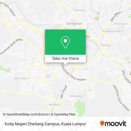 Kolej Negeri Chedang Campus map
