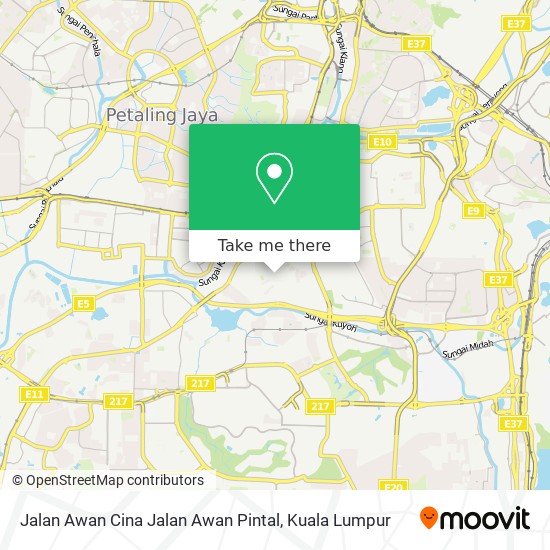 Jalan Awan Cina Jalan Awan Pintal map