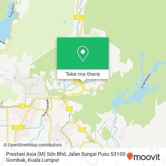 Prestasi Asia (M) Sdn Bhd, Jalan Sungai Pusu 53100 Gombak map