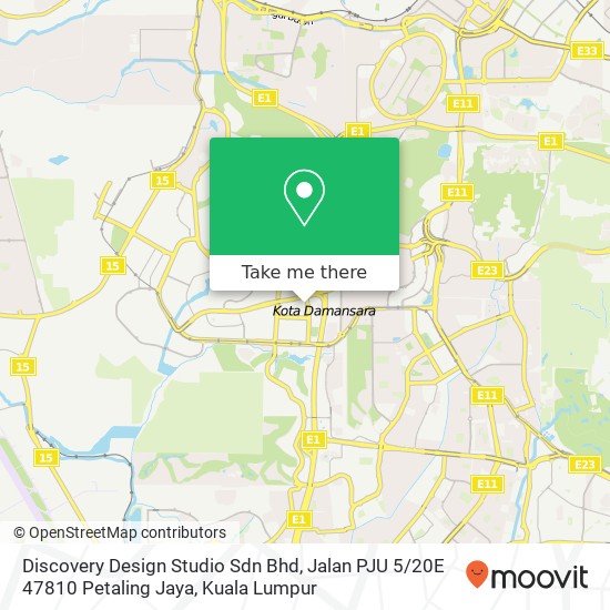 Peta Discovery Design Studio Sdn Bhd, Jalan PJU 5 / 20E 47810 Petaling Jaya