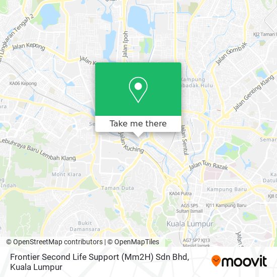 Frontier Second Life Support (Mm2H) Sdn Bhd map
