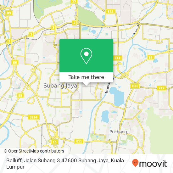 Peta Balluff, Jalan Subang 3 47600 Subang Jaya