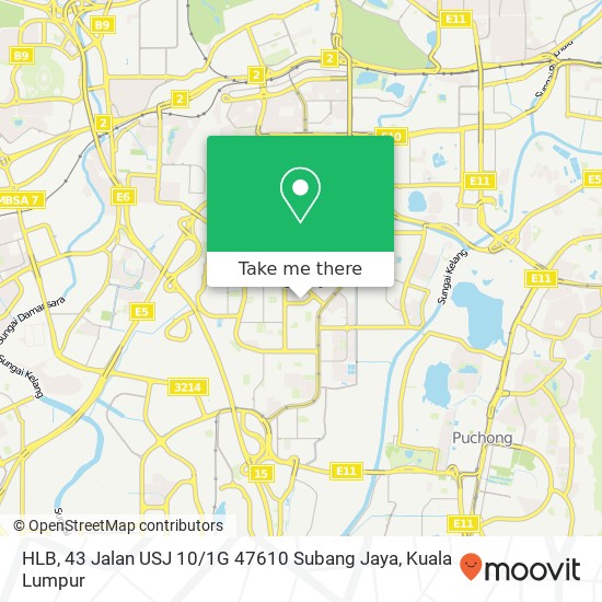 HLB, 43 Jalan USJ 10 / 1G 47610 Subang Jaya map