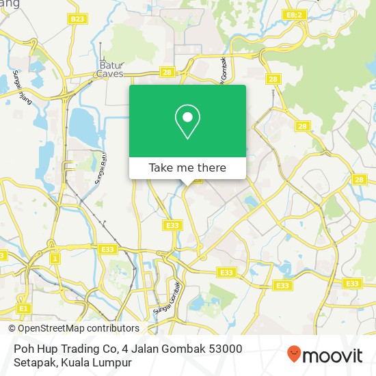 Poh Hup Trading Co, 4 Jalan Gombak 53000 Setapak map
