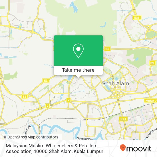 Malaysian Muslim Wholesellers & Retailers Association, 40000 Shah Alam map