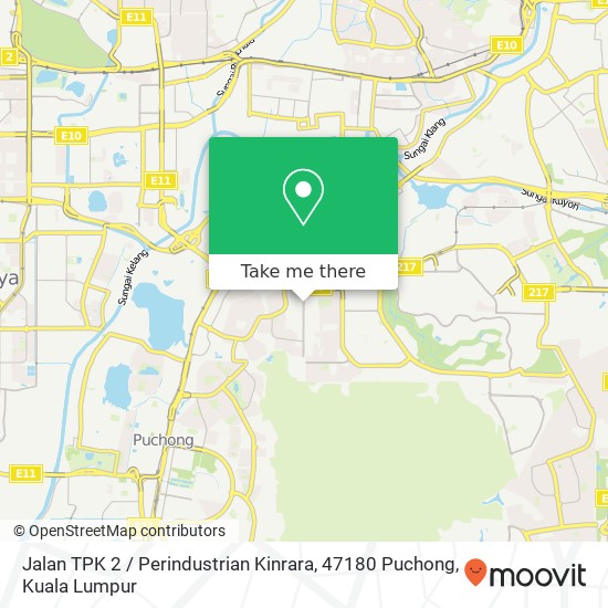 Peta Jalan TPK 2 / Perindustrian Kinrara, 47180 Puchong