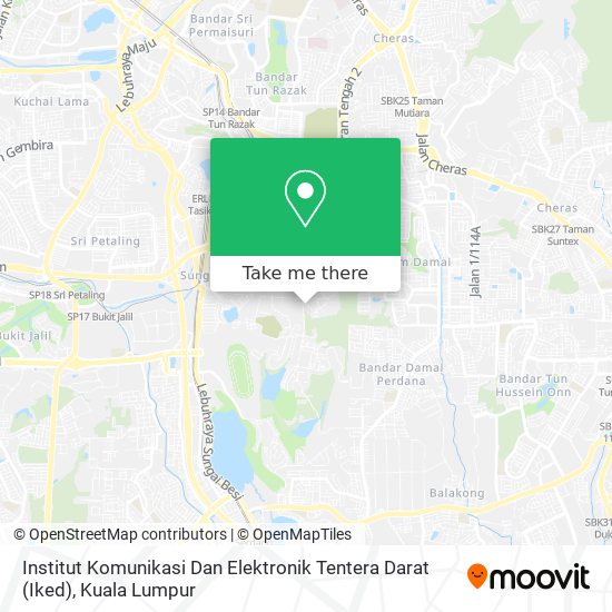 Peta Institut Komunikasi Dan Elektronik Tentera Darat (Iked)