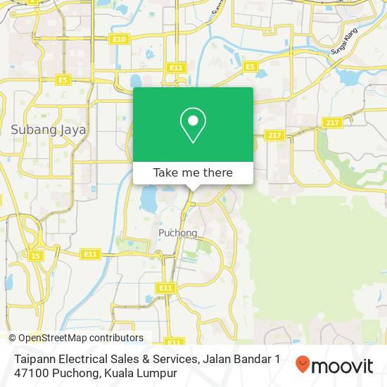 Taipann Electrical Sales & Services, Jalan Bandar 1 47100 Puchong map