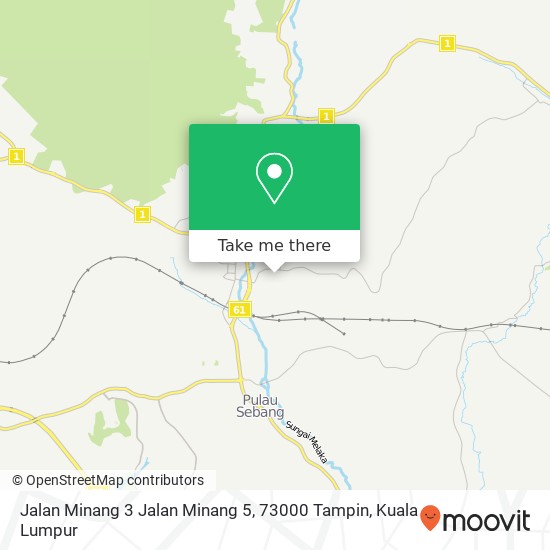 Peta Jalan Minang 3 Jalan Minang 5, 73000 Tampin