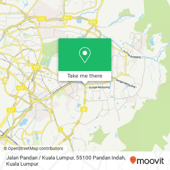 Peta Jalan Pandan / Kuala Lumpur, 55100 Pandan Indah