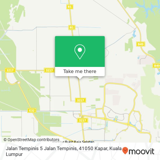 Peta Jalan Tempinis 5 Jalan Tempinis, 41050 Kapar