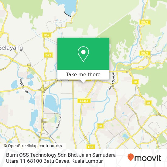 Peta Bumi OSS Technology Sdn Bhd, Jalan Samudera Utara 11 68100 Batu Caves