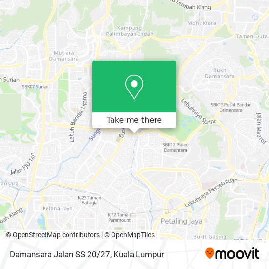 Damansara Jalan SS 20/27 map