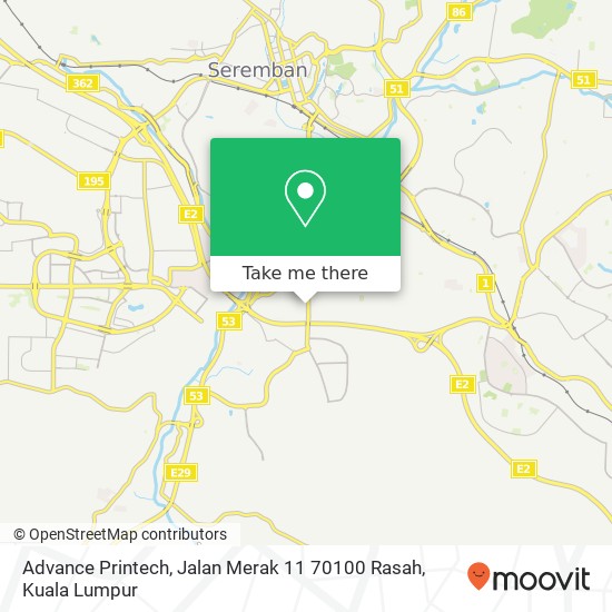 Advance Printech, Jalan Merak 11 70100 Rasah map