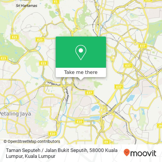 Taman Seputeh / Jalan Bukit Seputih, 58000 Kuala Lumpur map