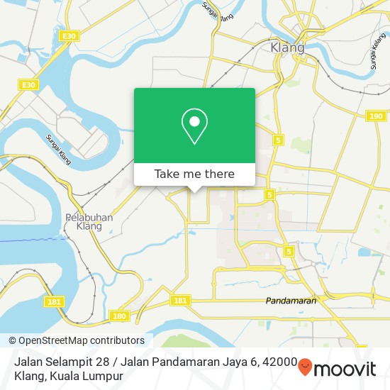 Peta Jalan Selampit 28 / Jalan Pandamaran Jaya 6, 42000 Klang