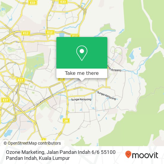 Peta Ozone Marketing, Jalan Pandan Indah 6 / 6 55100 Pandan Indah