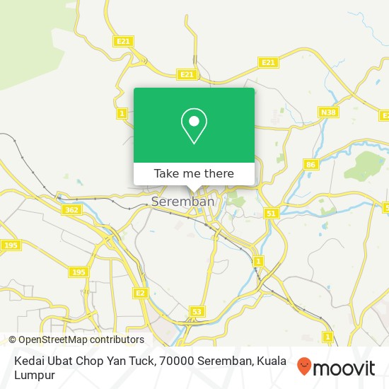 Kedai Ubat Chop Yan Tuck, 70000 Seremban map