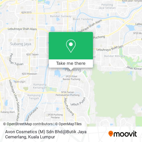 Peta Avon Cosmetics (M) Sdn Bhd@Butik Jaya Cemerlang