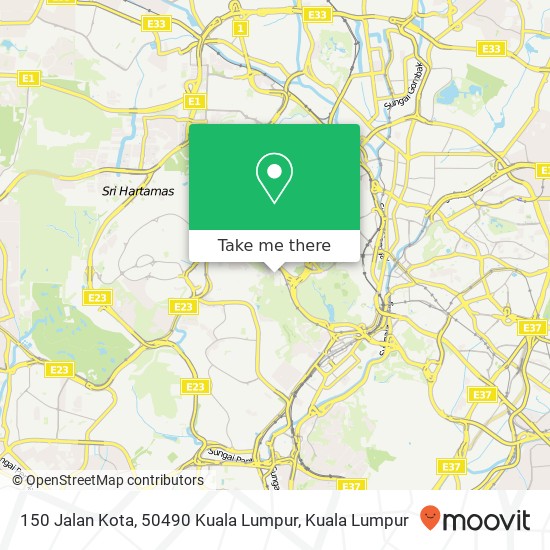 Peta 150 Jalan Kota, 50490 Kuala Lumpur